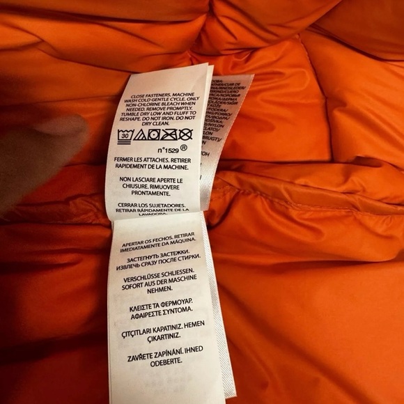 Polo Ralph Laurent Men's Orange Puffer parka insulated winter Jacket size M - Picture 14 of 16
